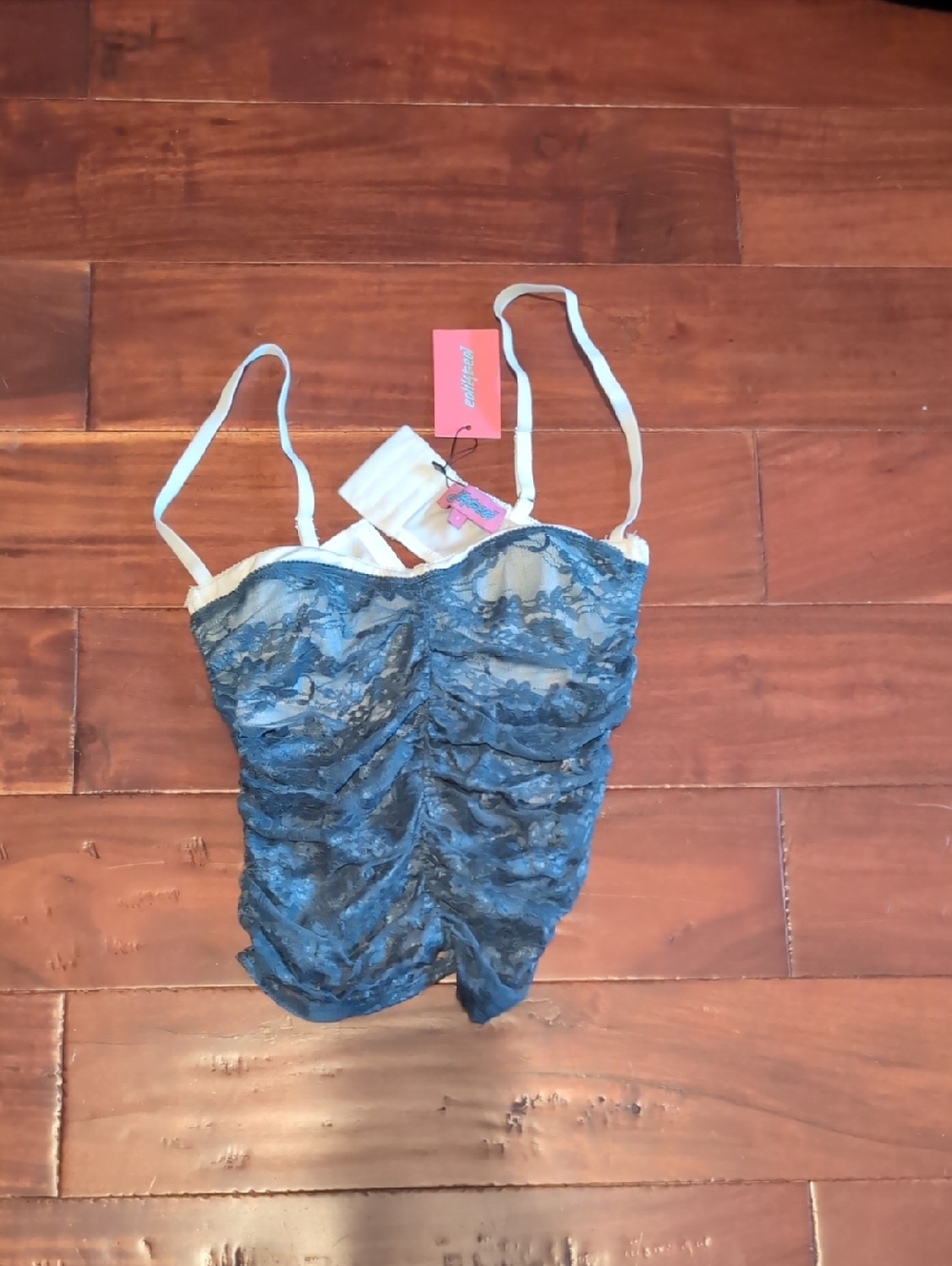 Edikted Blue Lace Ruched Camisole Top - NWT